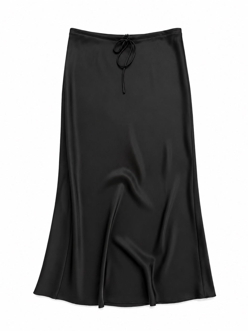 Dynamite Black Satin Skirt